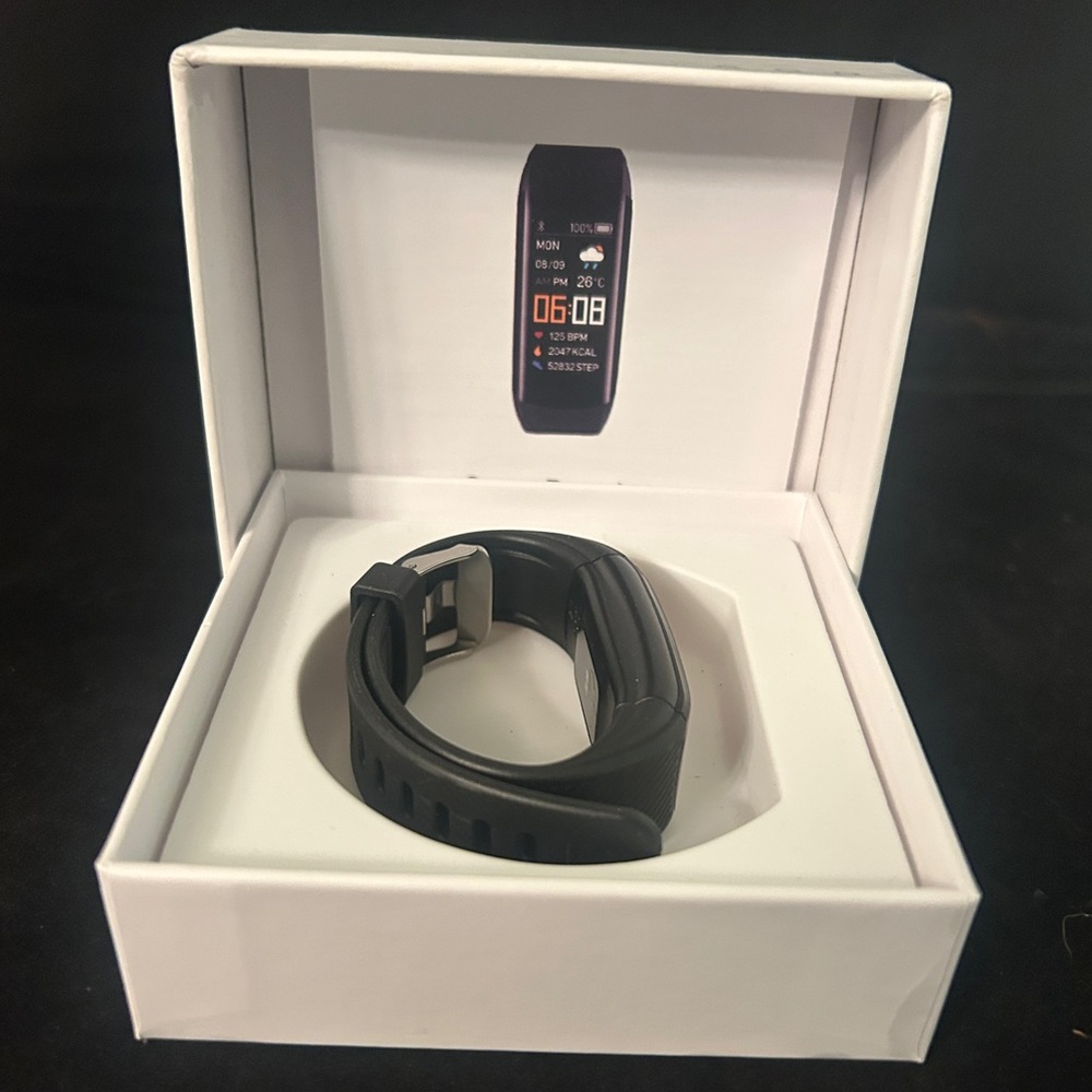 Black Activity Tracker Smart Band with Heart Rate Monitor